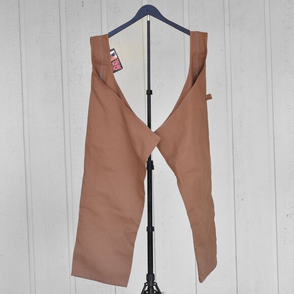Tough Duck Brown Canvas Chaps Leg 34 Model 604946 New With Tag - Picture 2 of 5
